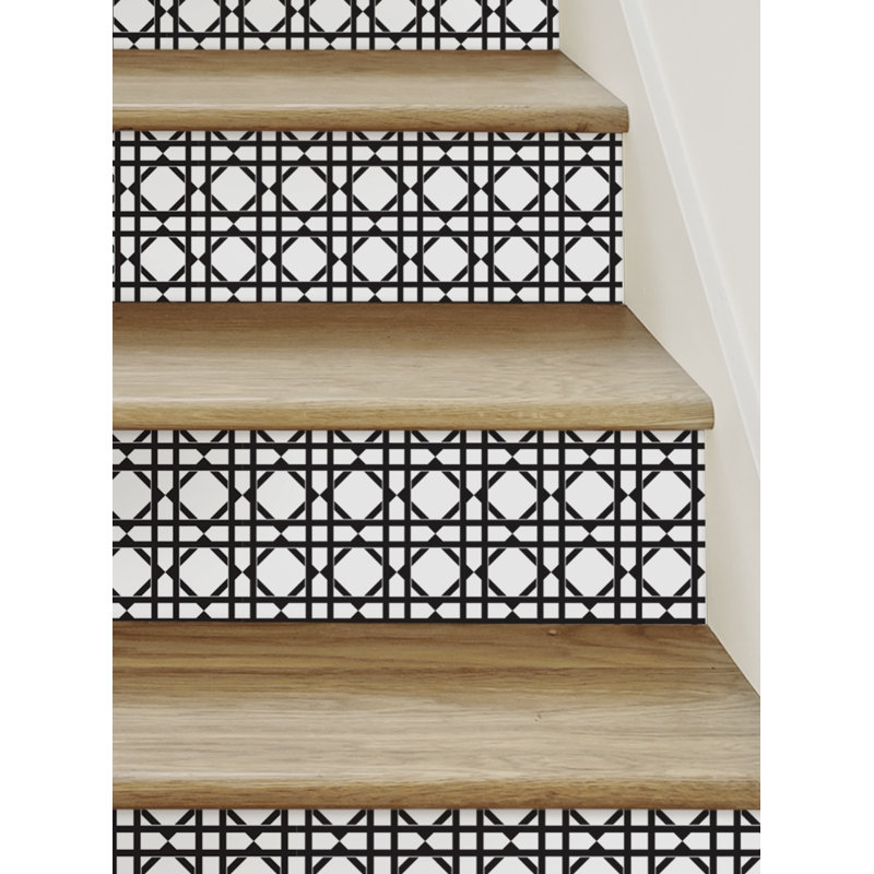 Autocollants muraux autocollants pour escalier Peel & Stick, H 6 po x l 48 po