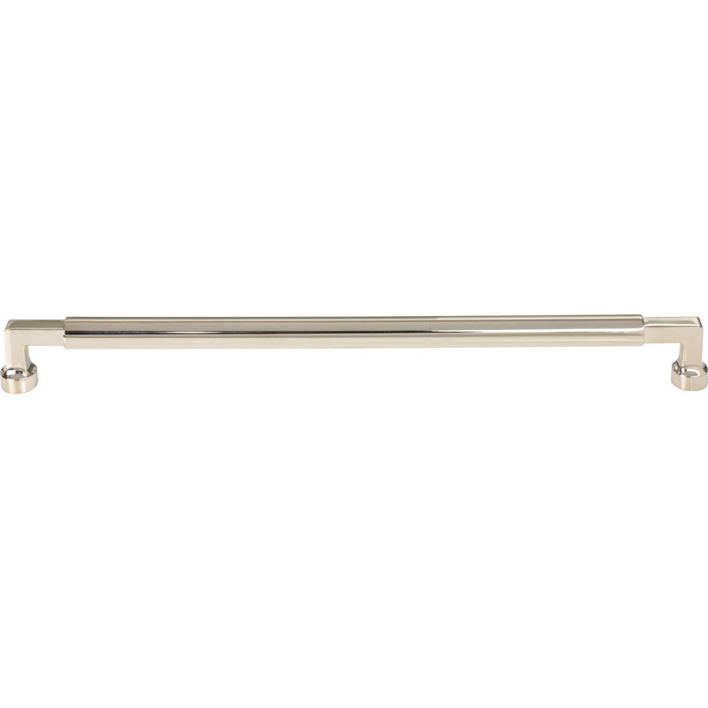Cumberland Bar pull, Polished Nickel, 12" Center to Center