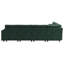 Canapé modulaire en chenille réversible de 129 pouces de large de 129 pouces avec repose-pieds vert foncé-747455283