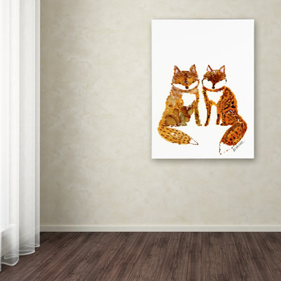 Berkley 'Whanne 'Two Baby Foxes' Canvas Art