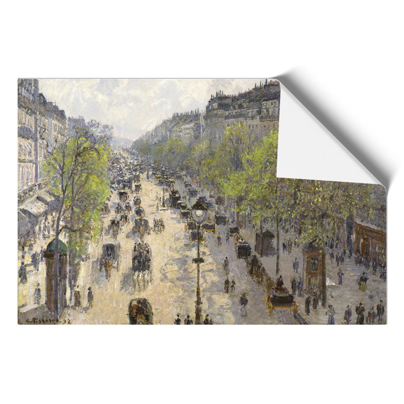 Boulevard Montmartre Vol.3 by Camille Pissarro - No Frame Painting, 21cm H x 30cm W x 0.1cm D