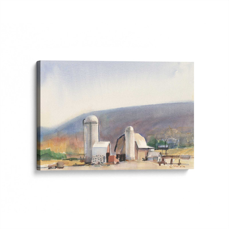 «Ithaca NY» par Stephen Calcasola, reproduction d'art sur toile, H 24 po x l 32 po