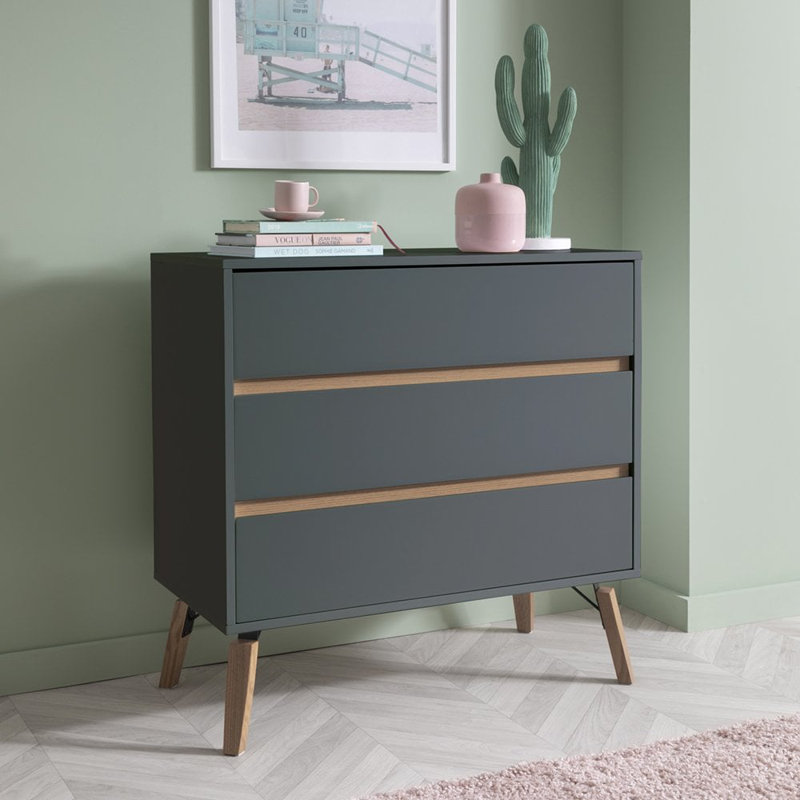 Tarbes 3 Drawer 80cm W Dresser