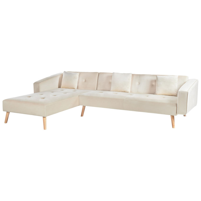Corner Sofa VADSO Boucle 4 Seater Right Hand, Beige