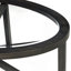 Table basse moderne simple en verre, table basse en verre trempé et base en bois massif-917562869