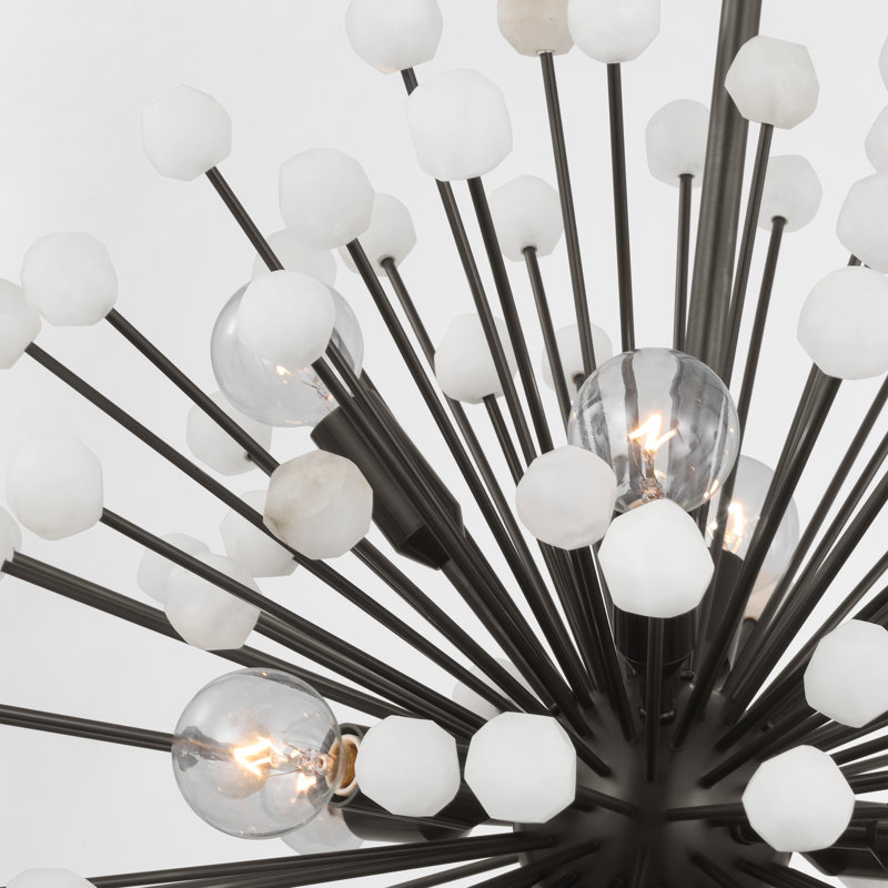 Lys 12 - Light Solid Brass Chandelier by Suzanne Kasler
