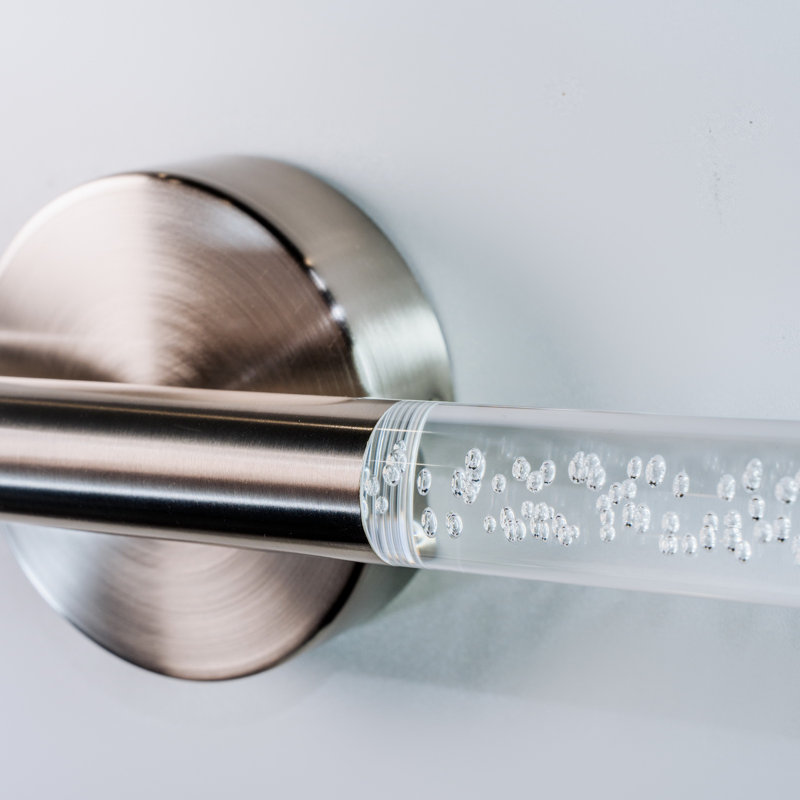 2-Light Dimmable Bathroom LED vanity light, Brushed Nickel, 16" Width, 2