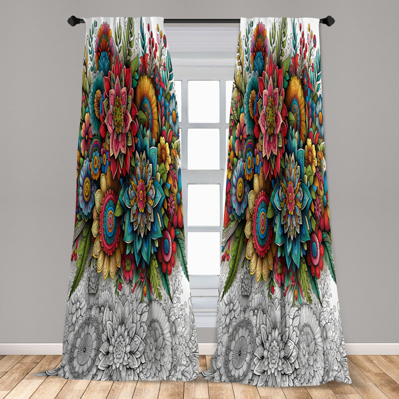 Semi Sheer Curtain Pair, 56" W x 84" L
