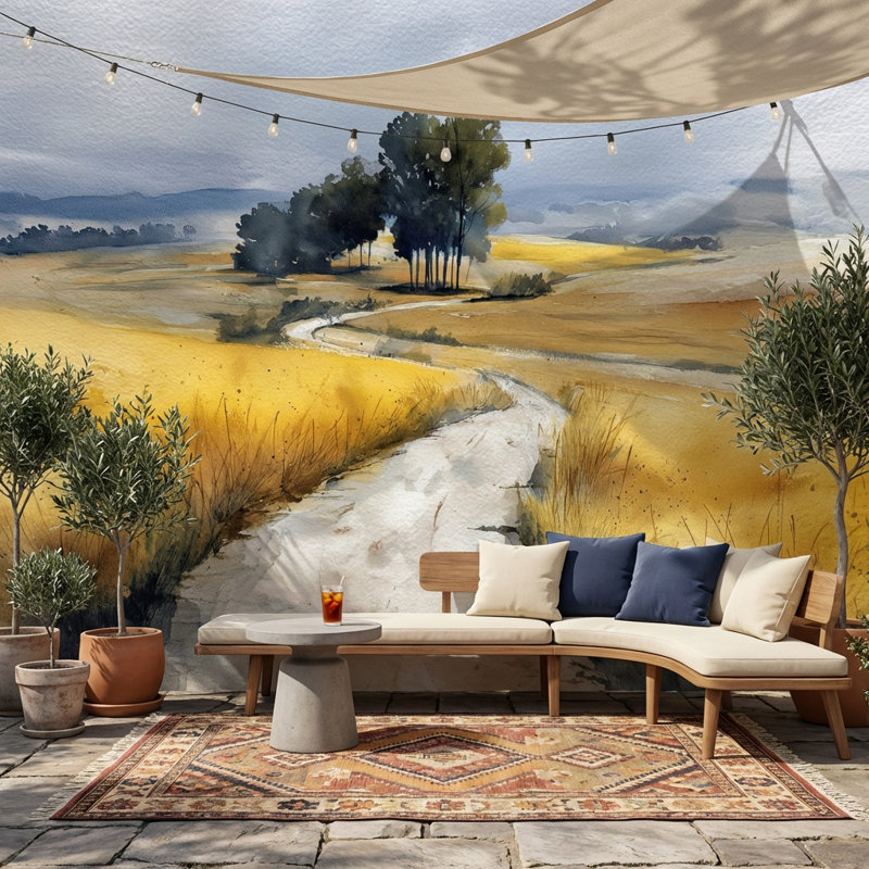 Rouleau de papier peint mural amovible Cloudy Sky, Non tissé, 200"x120"