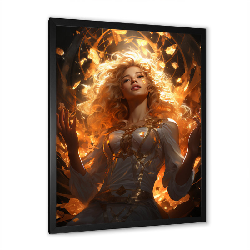 «Powerful Superhero I» sur toile, Cadre simple noir, H 20 po x l 12 po x P 1 po