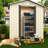 Cream White 5Ftx3ft Outdoor Garden Tool Shed With Apex Roof, New Design Combining Color Scheme, Aluminum Alloy Frame For Rust - Proof Structure, Ventilated To Reduce , Overlapping Wall Panels-125090353-125090355