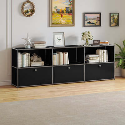 Modular Metal Office Storage Cabinet Drawer Sideboard File Cabinet Dining Cabinet  2-Tier Storage