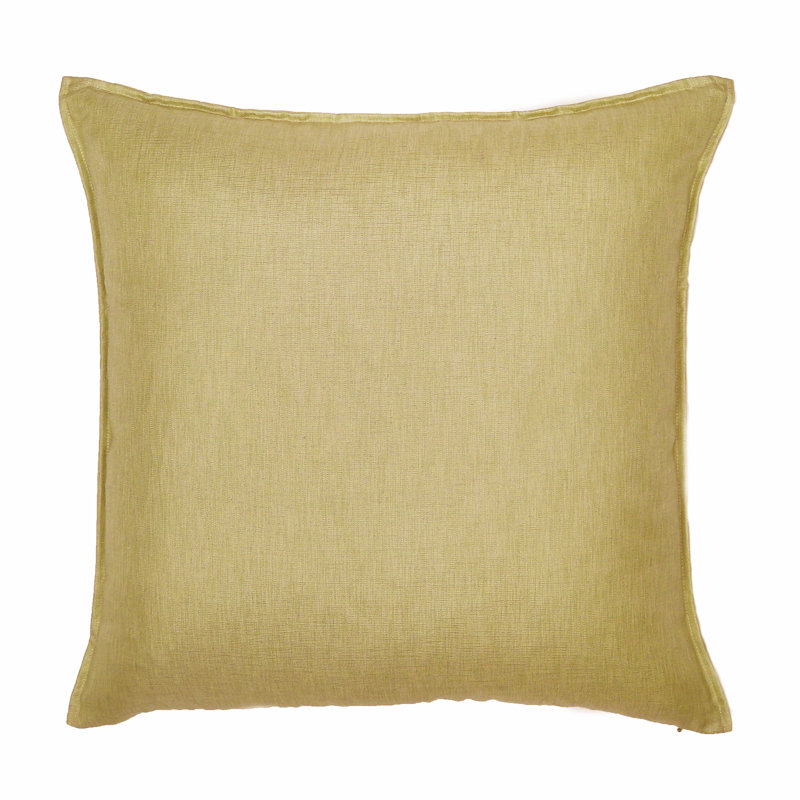 Feather Throw Pillow, Straw