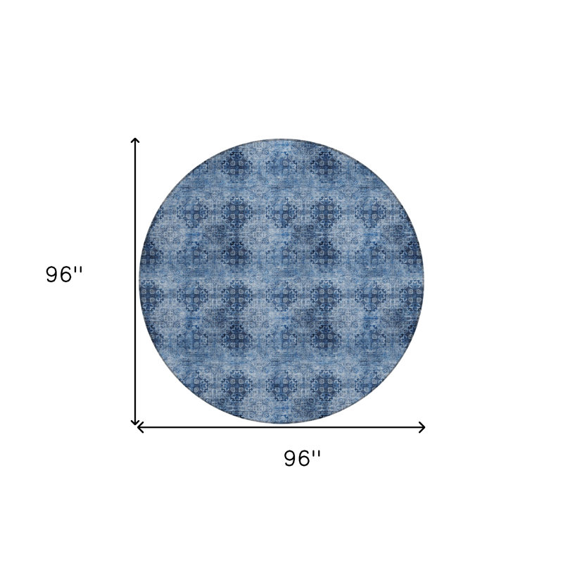 Tapis d'intérieur rond antidérapant 8 pi