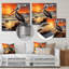 Sunset Shoreline Pelican Harmony I - Pelicanmetal Wall Art-801686799