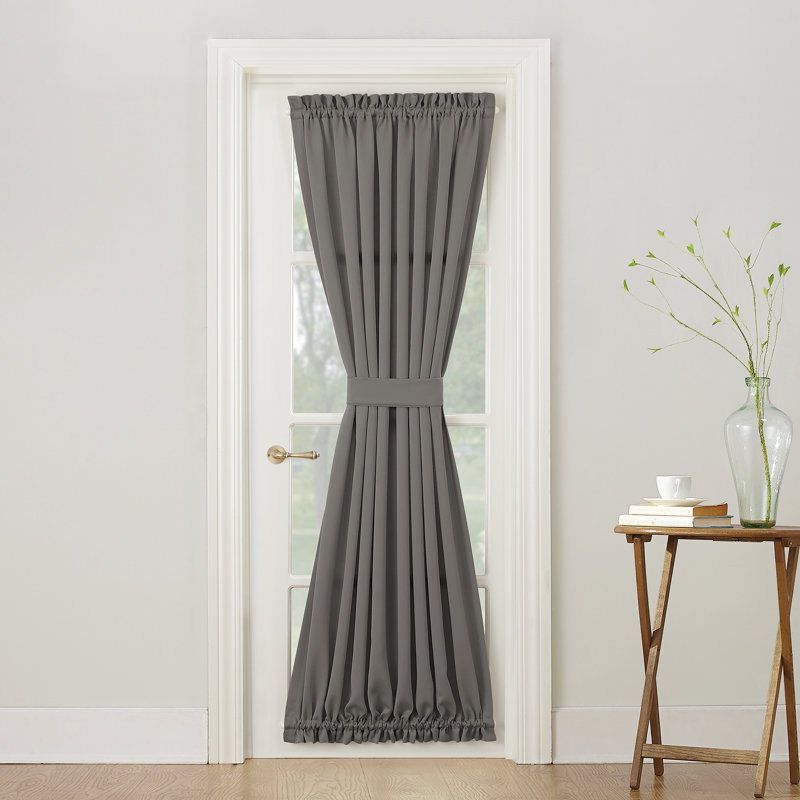 Wayfair Basics® Thermal Energy Saving Rod Pocket Door Curtain Panel, Steel