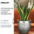 Concrete Effect Indoor Plant Pot, Indoor Planter with Metallic Looks, Small Flower Pot with Mesh Pattern D26.5 H24.5 cm, with Inner Top D22.5 cm, 13 litres-634636569