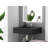 Pyramid 24" Wall-Mounted Modern Bathroom Sink with Ramp Basin - Black, With Faucet Hole-62540268-67184108
