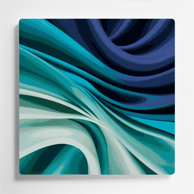Gradient abstrait 44, art mural en métal vert