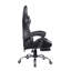 NeoDirect Adjustable Reclining Ergonomic Faux Leather Swiveling PC & Racing Game Chair with Footrest in Grey