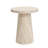 Stone Pattern Manufactured Wood 19.7-Inch Tall Round End and Side Table