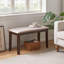 Banc avec cadre en bois massif avec coussin en tissu technique doux et respirant, tabouret de ferme robuste, meubles polyvalents pour diverses pièces et sièges supplémentaires