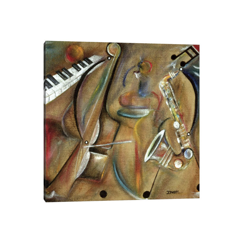 Burlap Sax by Ikahl Beckford - Wrapped Canvas Print, 45.72 cm H x 45.72 cm W