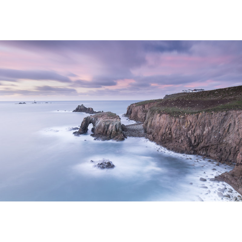 Lands End Cornwall by Moorefam - Wrapped Canvas Print, 30cm H x 46cm W