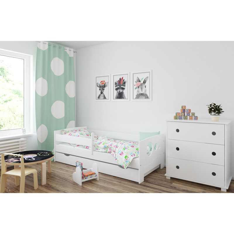 Humphrey Cabin Bed with Storage Included, White, 80 x 140cm