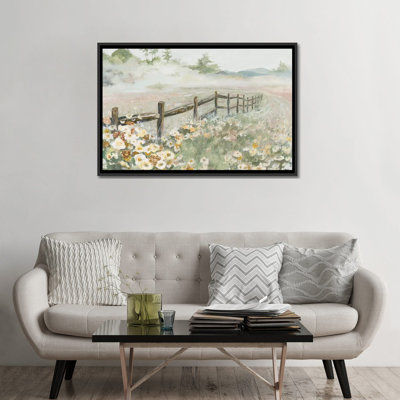 « Clôture avec fleurs » par Patricia Pinto, reproduction d’art