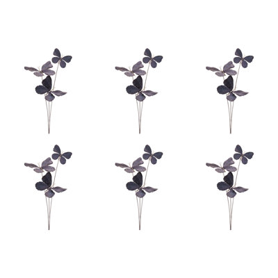 Jet métallique papillon (ensemble de 6)