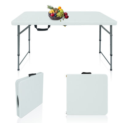 4ft Height Adjustable Folding Table