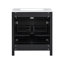 Ensemble de meuble-lavabo double moderne noir avec solutions de rangement