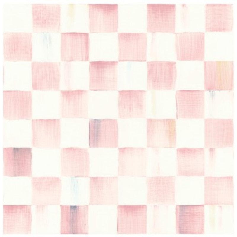 Check Peel & Stick Wallpaper, Pink