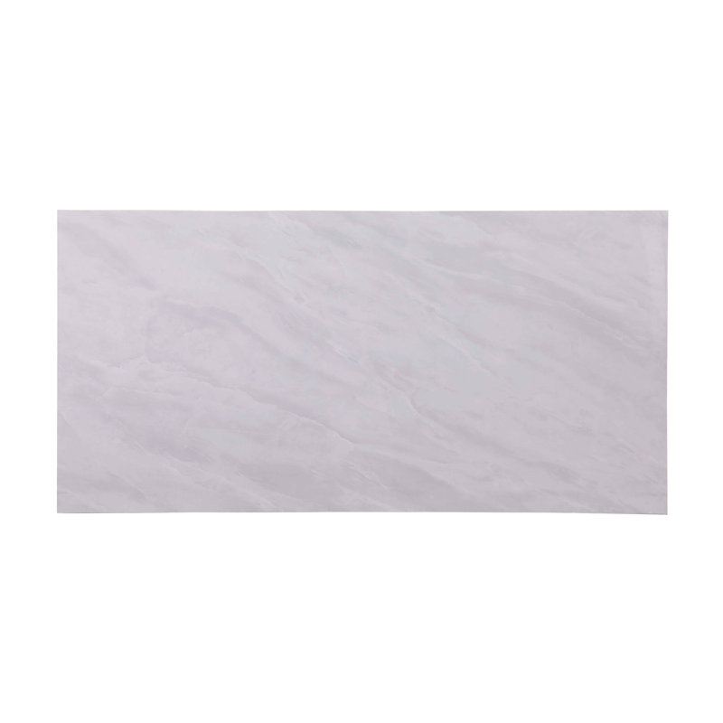 Contemporary White Sintered Stone Dining Table with Steel Base