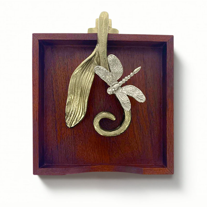 Porte-serviette en bois massif à losanges Dec losange avec bras en métal - Cadeau de Noël élégant pour la cuisine