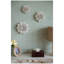 Décoration murale fleur en céramique crème faite à la main-45935459