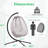 AURESTEAD Hanging Egg Chair with Stand & Plush Cushions-211764688