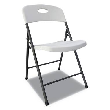 UBesGoo Set of 8 Padded Folding Chair Portable Dining Chairs Heavy Duty  Party Chairs with Metal Frame White 