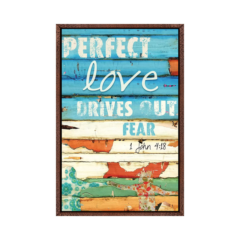 1 John 4:18 by Danny Phillips - Print on Canvas, Classic Brown Wood Framed, 66.04cm H x 45.72cm W x 3.81cm D