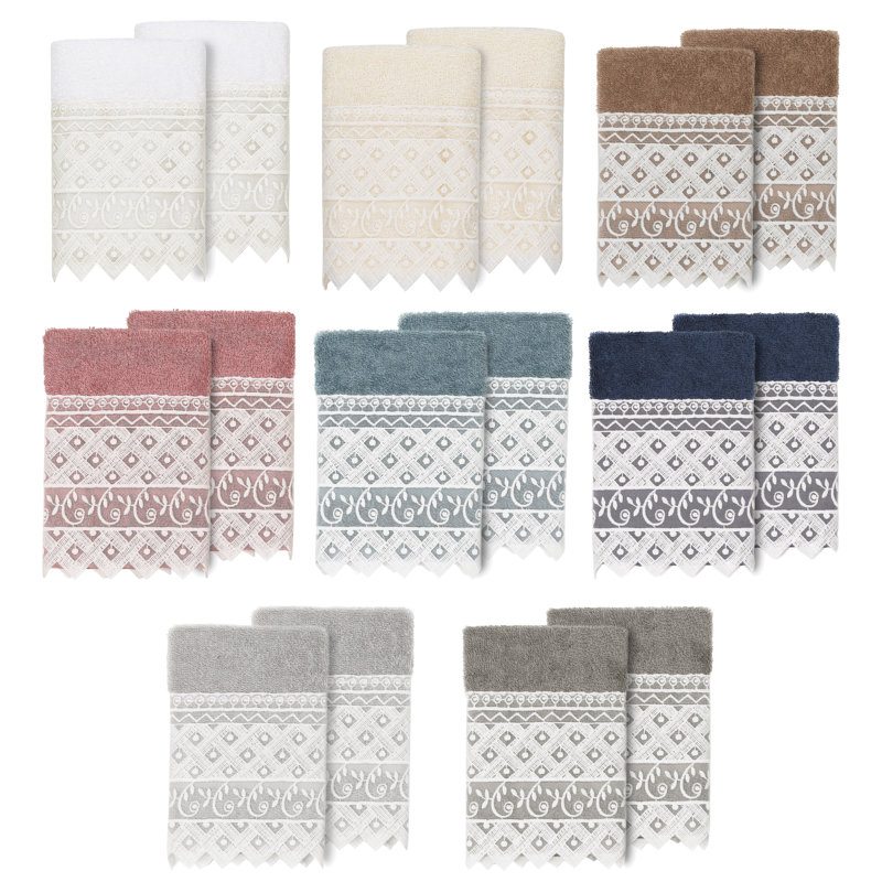 Essuie-mains en coton Aiden, White