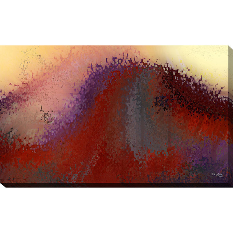 « redwave », reproduction d’art sur toile, H 36 po x l 60 po x P 1,5 po, Toile tendue