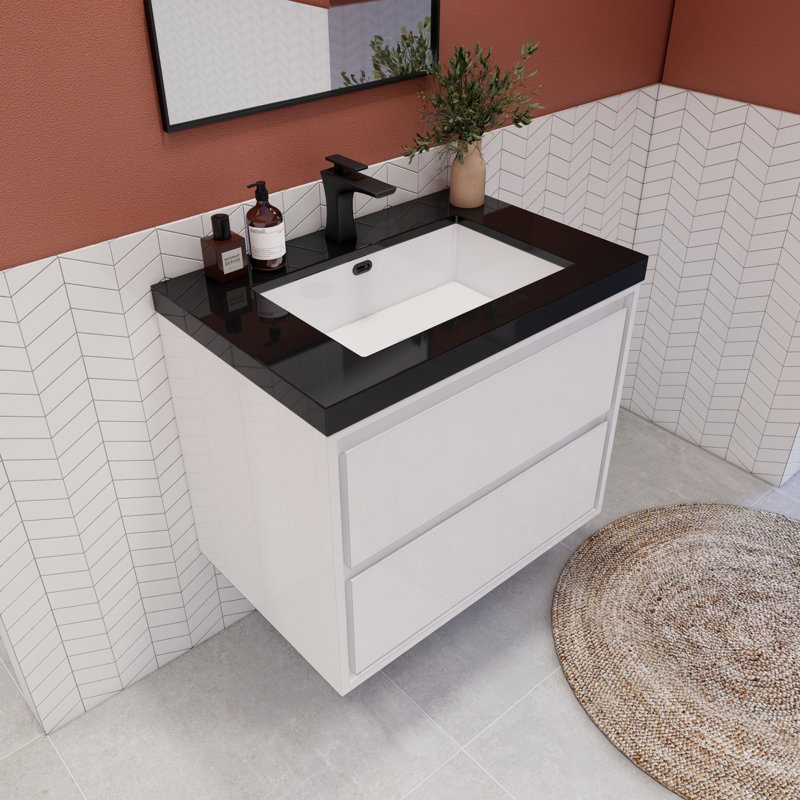 Belli 29.3'' Stone Single Bathroom Vanity Top with Sink