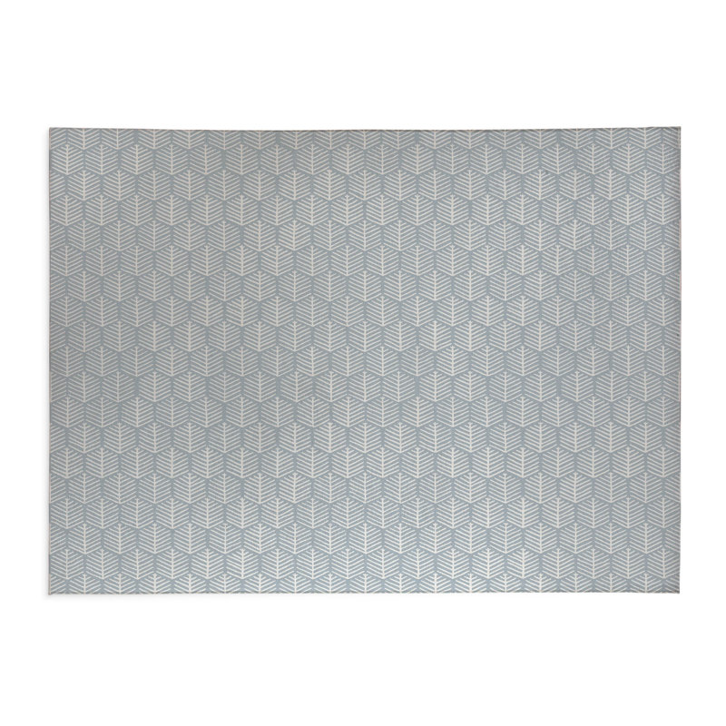 Tapis de cuisine antidérapant léger Stitch Patch, Bleu ardoise, Rectangulaire 2 pi x 3 pi