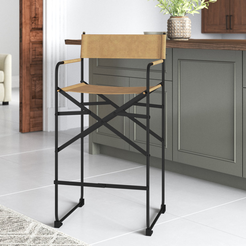Sambac Counter Stool, Counter Stool (26.5” Seat Height), Light Brown