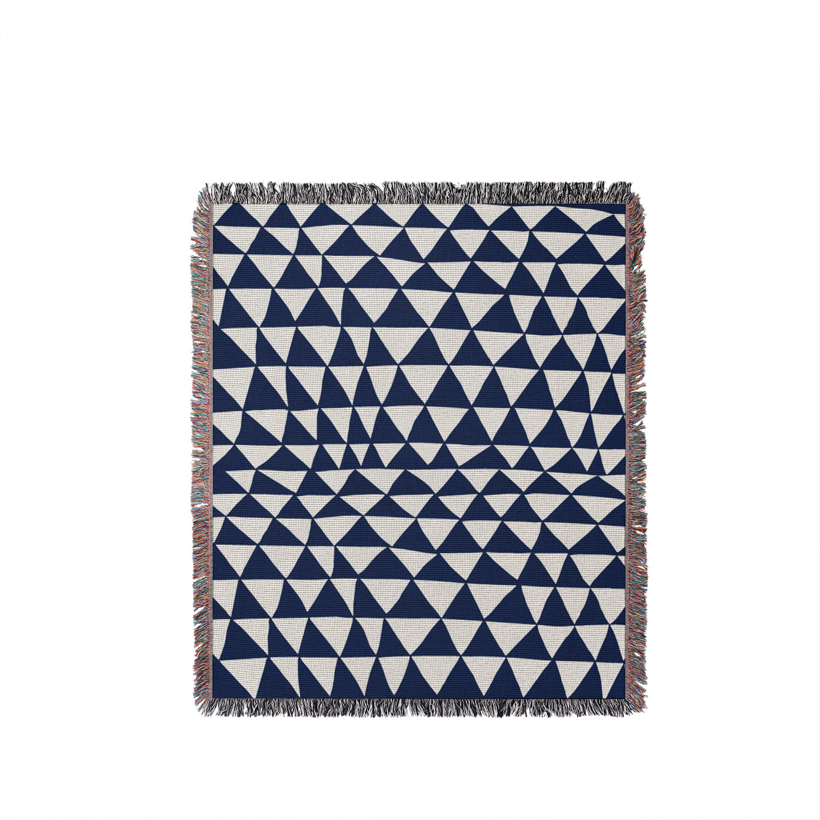 Kelia Cotton Throw Blanket, 50" x 60" – Throw, Navy Blue