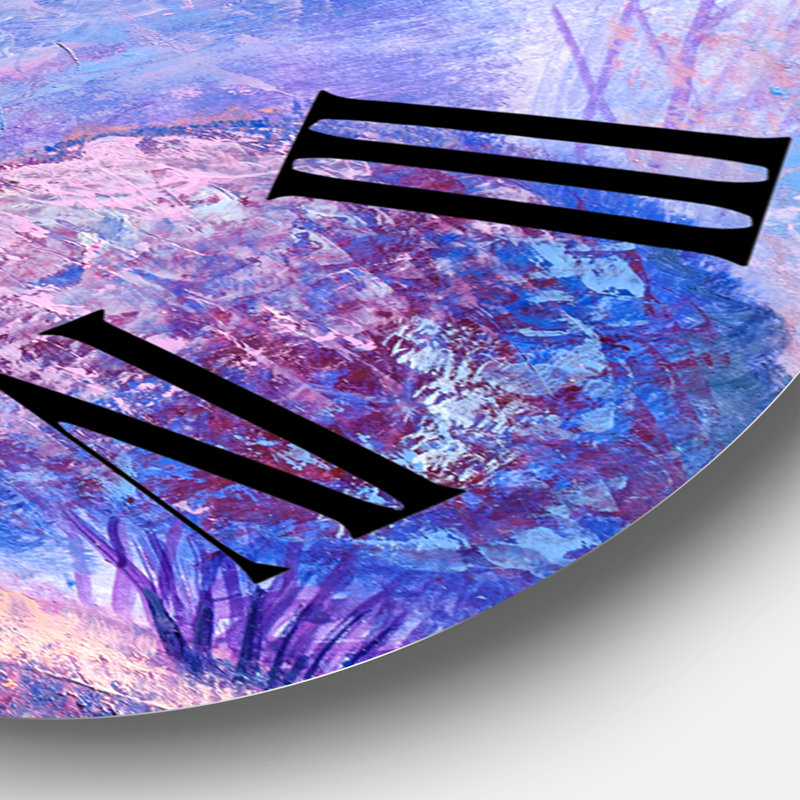 Impression d'arbres colorés II - Horloge murale traditionnelle, Grand