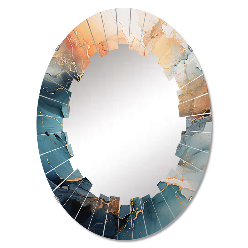 Meitner - Miroir mural moderne ovale, 36 po x 24 po