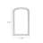 Half-Circle Manufactured Wood Full Length Mirrors-43012041