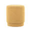 Tissu jaune avec esthétique moderne, couvercles amovibles pour la fonction de rangement, rembourrage en mousse pour une expérience confortable, deux repose-pieds, aucun assemblage requis, capacité de 250 lb, utilisation à l'intérieur, largeur de 14,6 po